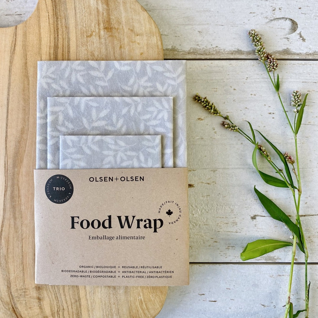 Organic Beeswax Food wraps I Neutral Mix