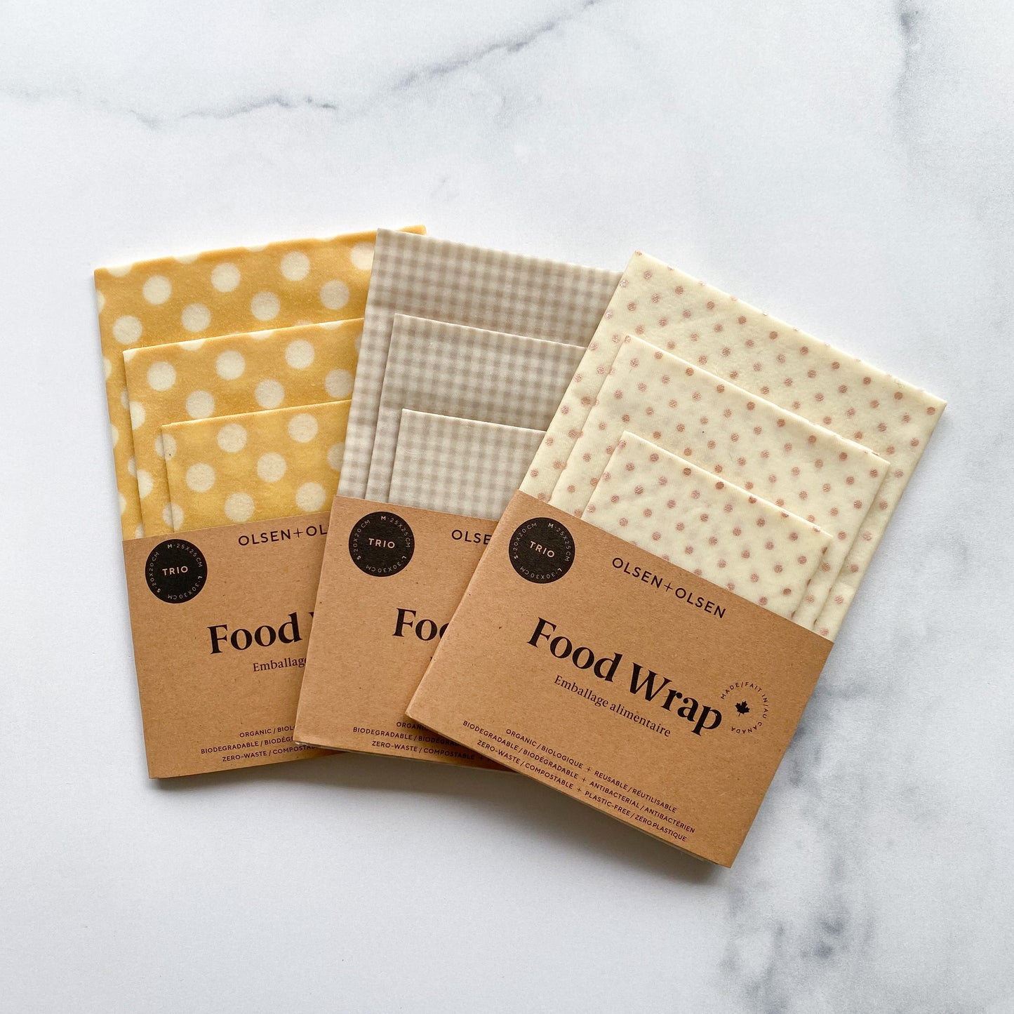 Organic Beeswax Food wraps I Neutral Mix