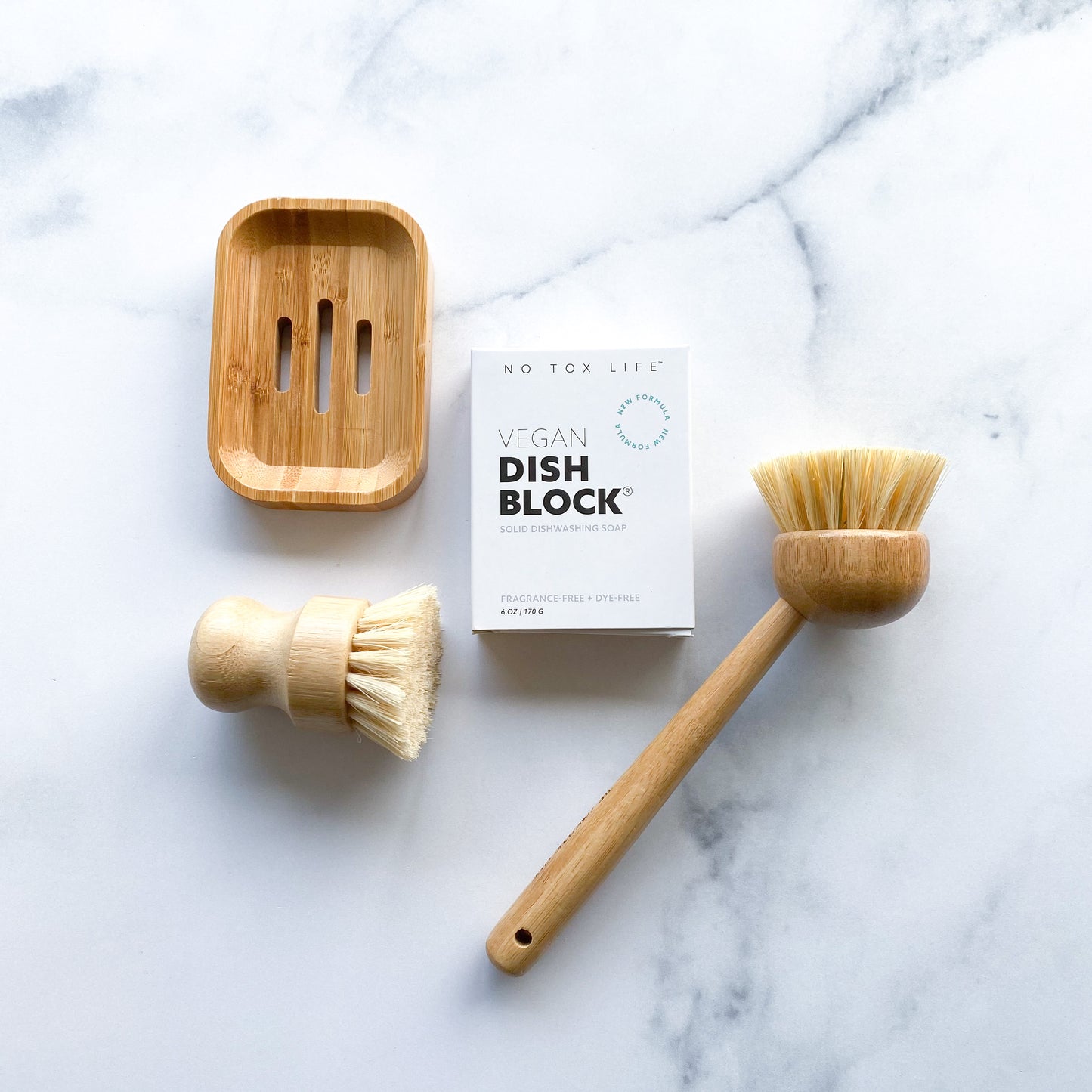 Wood Dish Washing & Scrubbing Brush - Cleaning Brush for Dishes & Kitchen