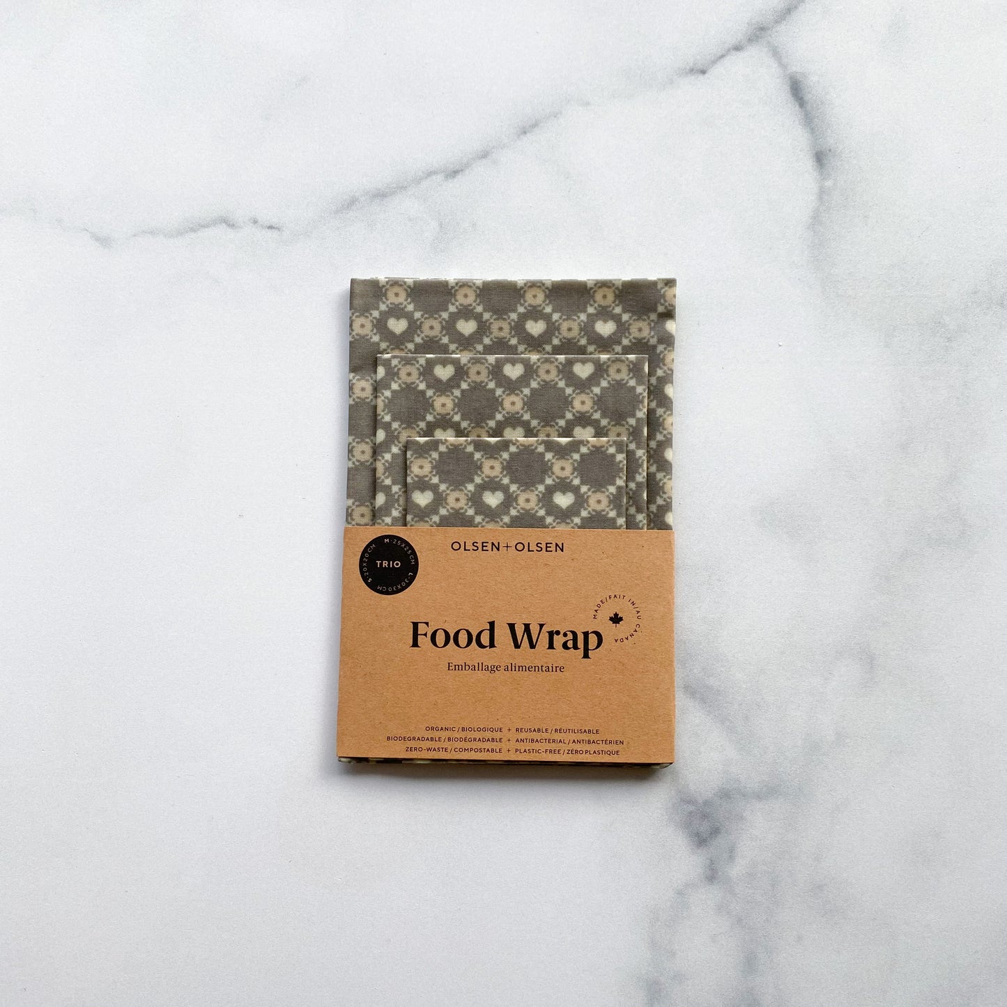 Organic Beeswax Food wraps I Neutral Mix