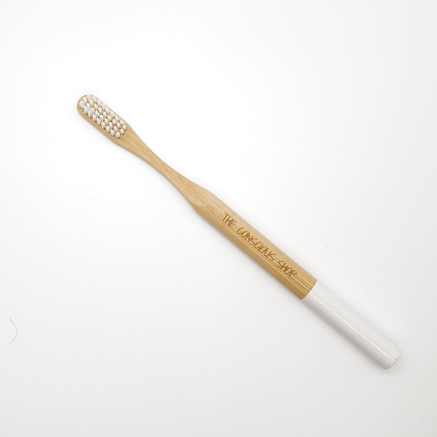 Adult white bamboo toothbrush