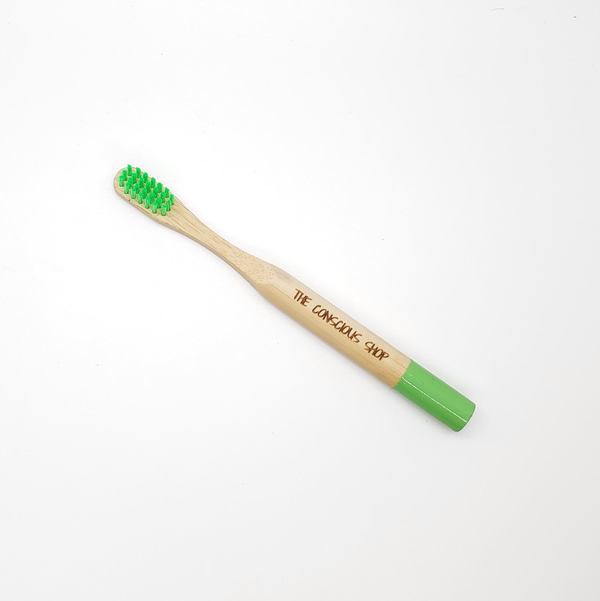 Kids green bamboo toothbrush
