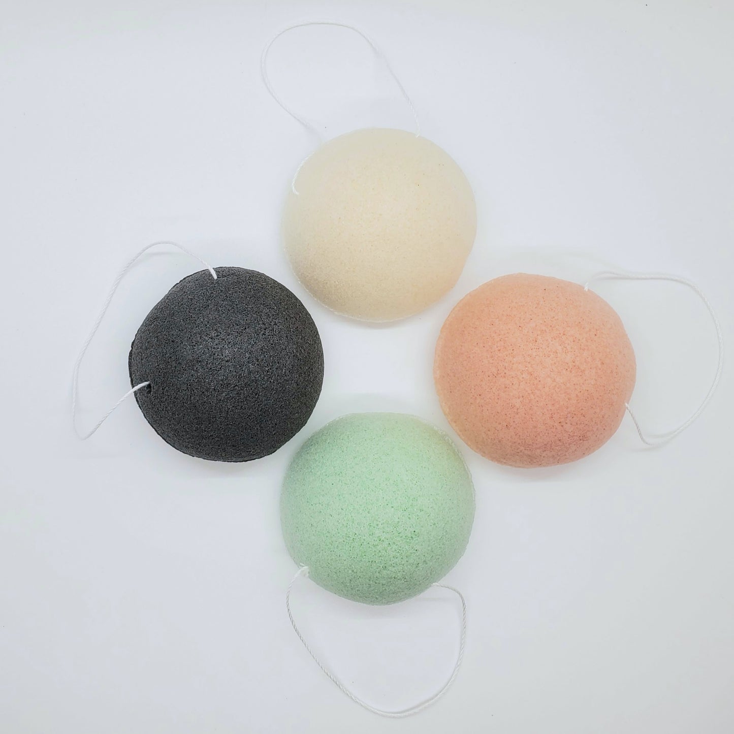 Set of 4 Assorted Konjac Sponges for Face - Gentle Exfoliation and Eco-Friendly