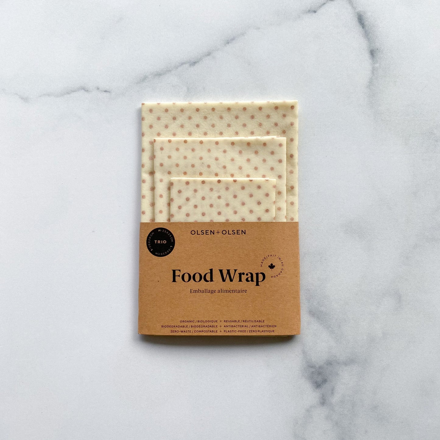 Organic Beeswax Food wraps I Neutral Mix